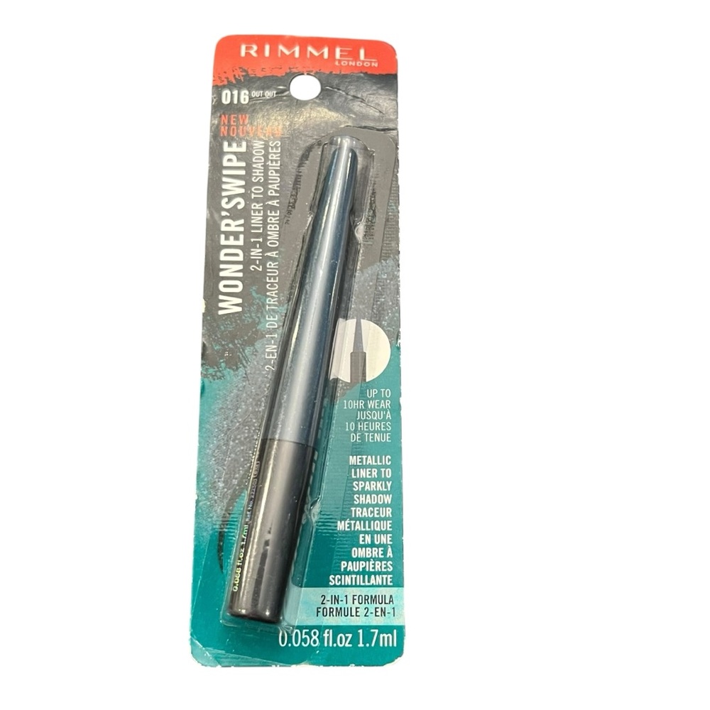 Rimmel Wonder’ Swipe 2-in-1 Liner to Shadow Eyeliner - 016 Out‎ Out NEW Blue Blk